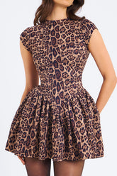 Jacqueline Backless Cheetah Print Mini Dress | Dress In Beauty
